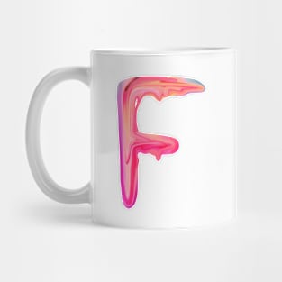 Letter F In Vibrant Watercolor Mug